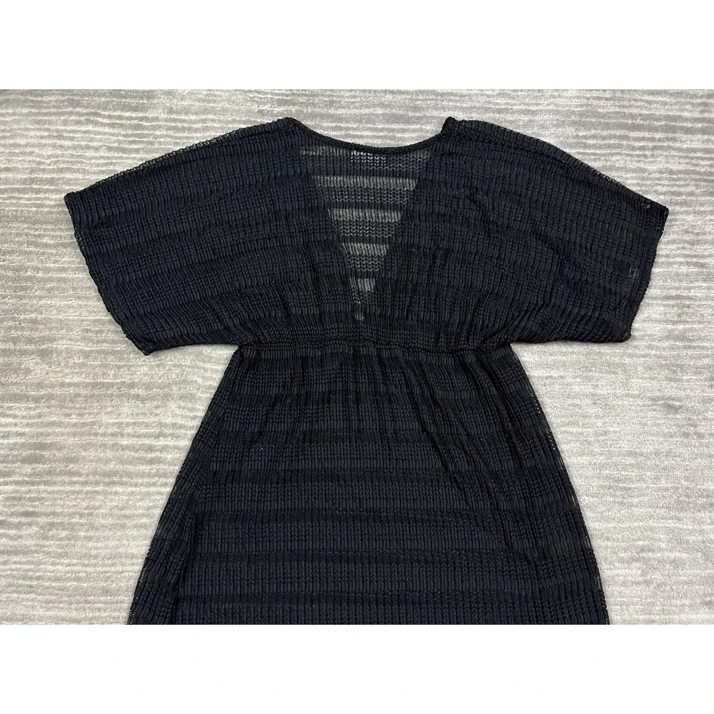 Jordan Taylor Top Womens‎ Small Black Swimwear Cover Up Short Sleeve